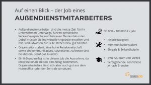 Außendienstmitarbeiter | Aufgaben & Anforderungen | salesjob